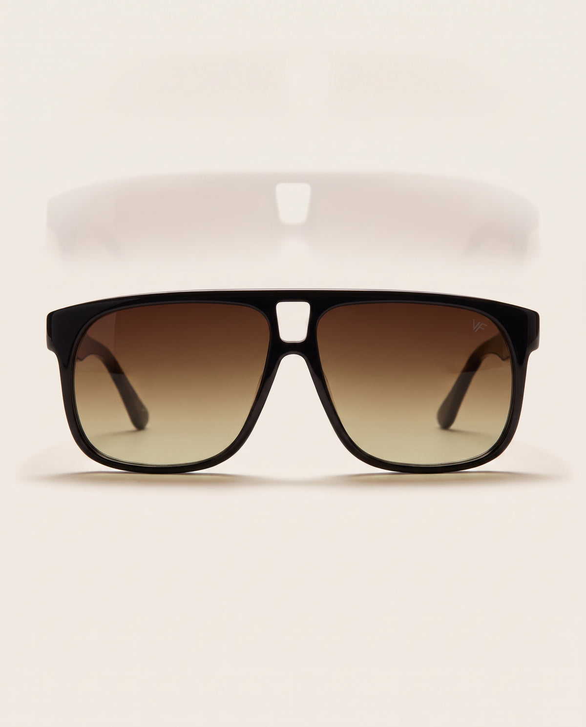 Vintage Frames Riviera Black Acetate – Espresso Gradient – BLACK / ESPRESSO GRADIENT - Front hero