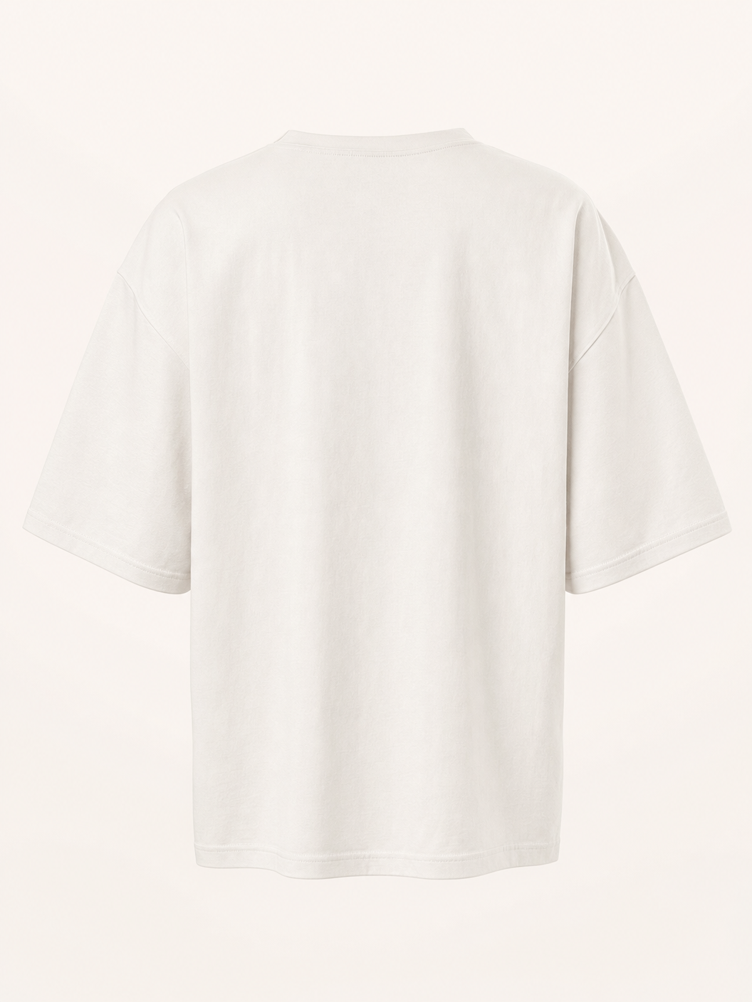 Bastille Direct Printed T-Shirt Monaco — White — Ghost Mannequin Back