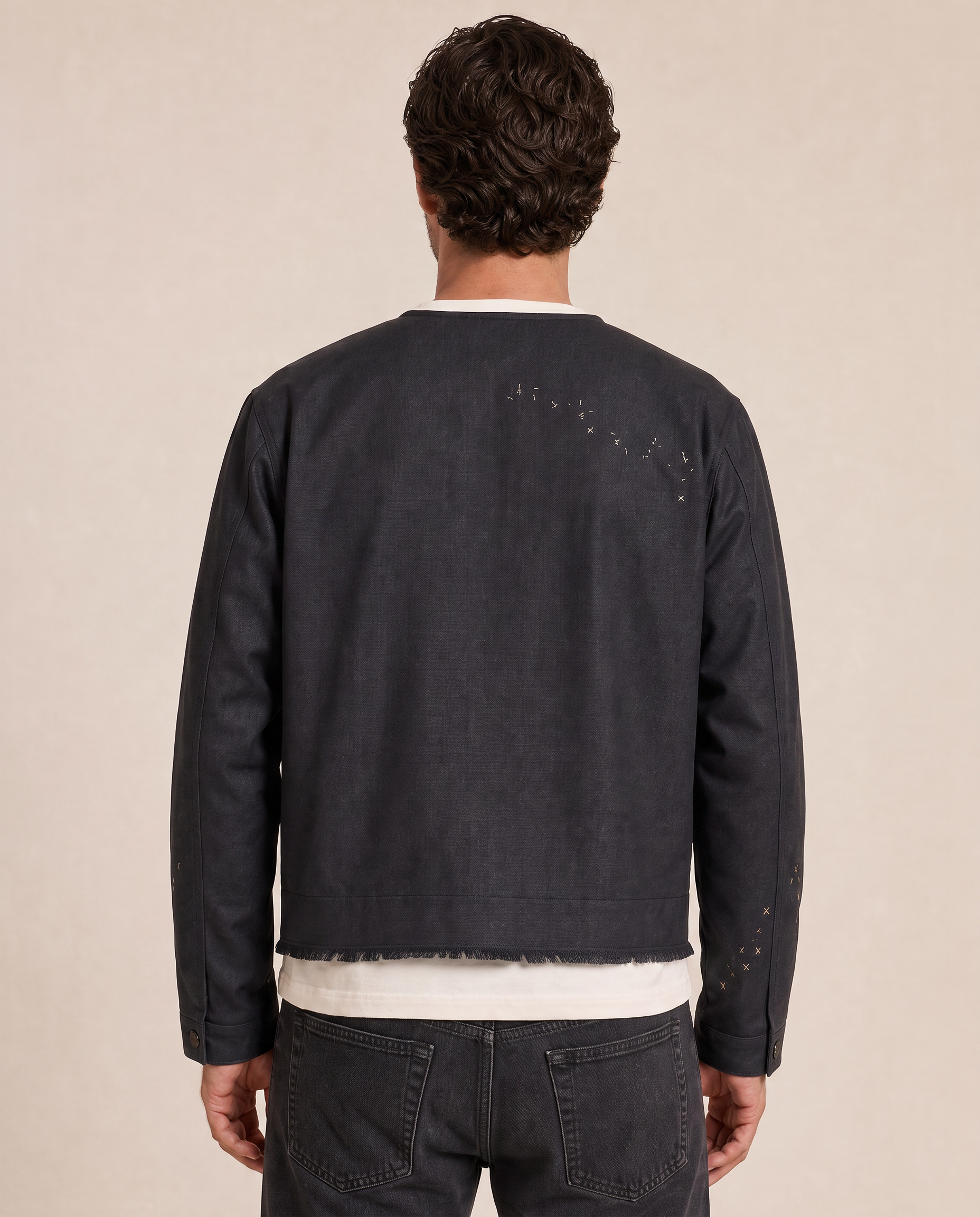 BACKSTAGE WOOL JACKET - DOM REBEL – BLACK - Hero Back