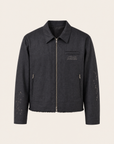 BACKSTAGE WOOL JACKET - DOM REBEL – BLACK - Ghost Mannequin Front