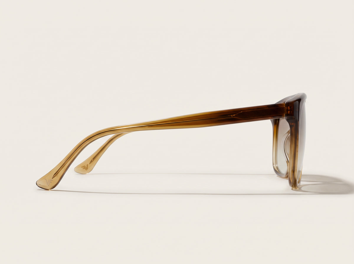Vintage Frames Riviera Gradient Brown – Light Brown Gradient – GRADIENT BROWN / LIGHT BROWN GRADIENT - Side profile
