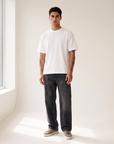 HEAVYWEIGHT T-SHIRT - LES DEUX – WHITE - Full Front Model