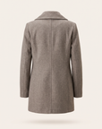 WOOL-BLEND DOUBLE-BREASTED COAT – TAUPE - Ghost Back