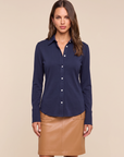 Organic Cotton Relaxed Shirt – MIDNIGHT - Hero Front