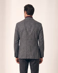 Star Napoli Textured Blazer – SAND – SMOKY GREY - Hero Back