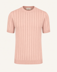 Ferrante Pima Cotton Perforated T-Shirt Pink - Image 5
