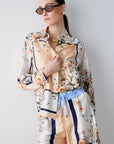Printed twill shirt
