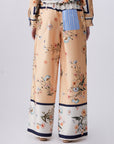 Printed twill trousers