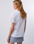 T-shirt with openwork embroidery