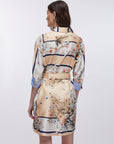 Short printed twill dress