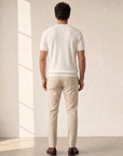 Gran Sasso Terry Cotton T-Shirt – WHITE - Full Back Model
