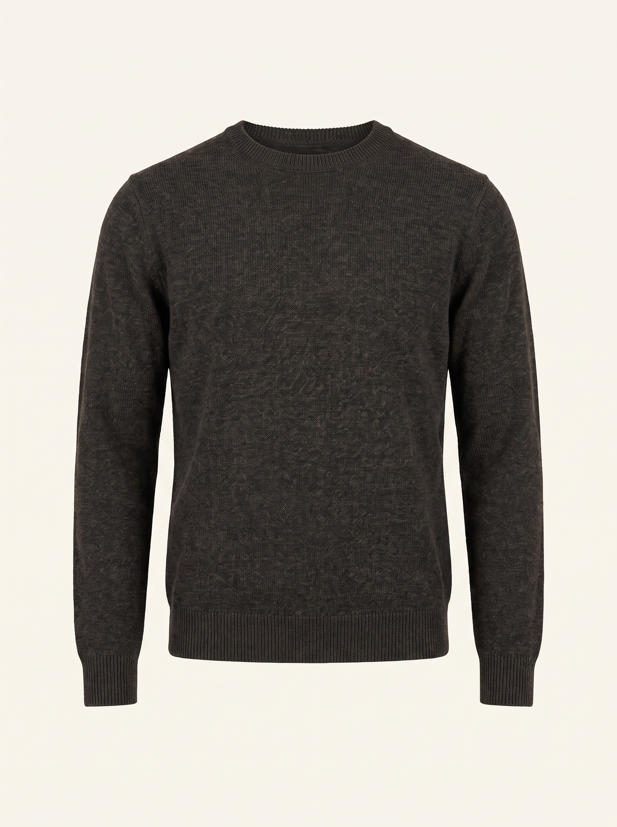MERINO MOULINE WOOL CREWNECK – DARK BROWN - Ghost Front