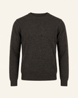 MERINO MOULINE WOOL CREWNECK – DARK BROWN - Ghost Front