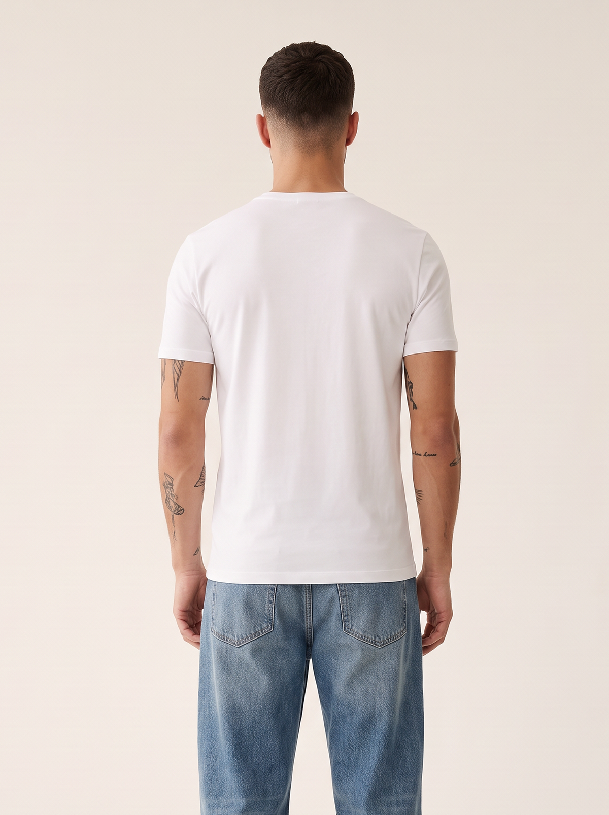 NORREGAARD TONAL T-SHIRT - LES DEUX – WHITE/WHITE - Hero Back