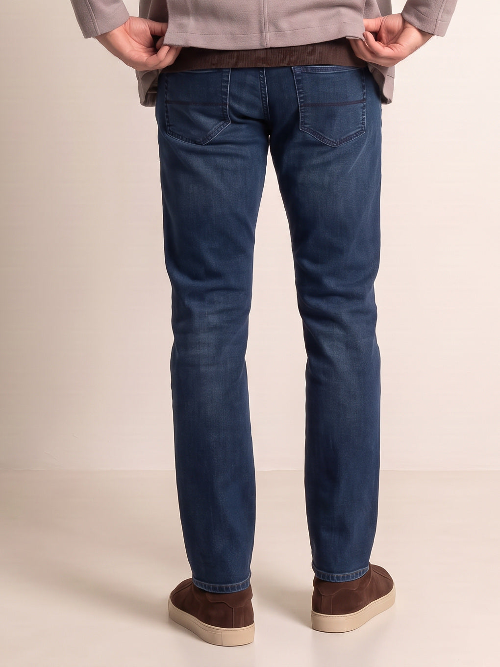 MICHELANGELO NAVY USED R-ELAX JEANS - BLUE – BLUE - Hero Back