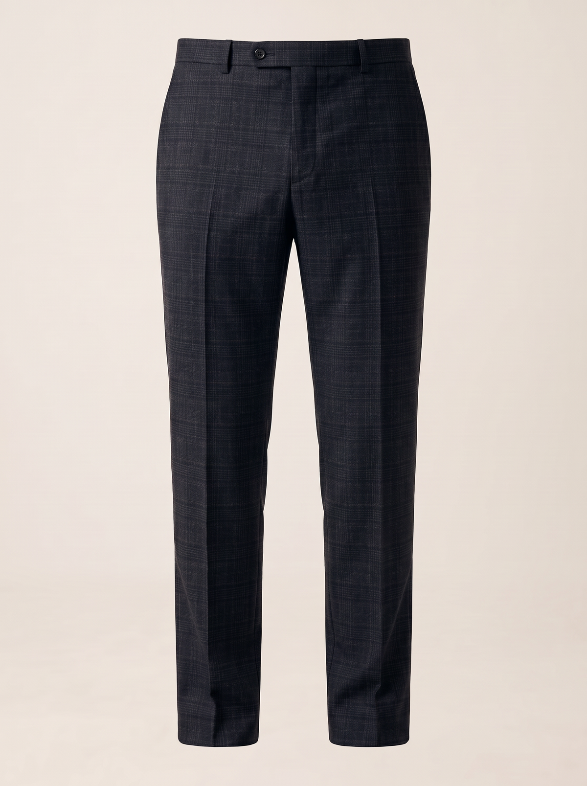 CRAIG STR PERFORMANCE STRETCH TROUSER – CHARCOAL NAVY GLEN PLAID - Ghost Front