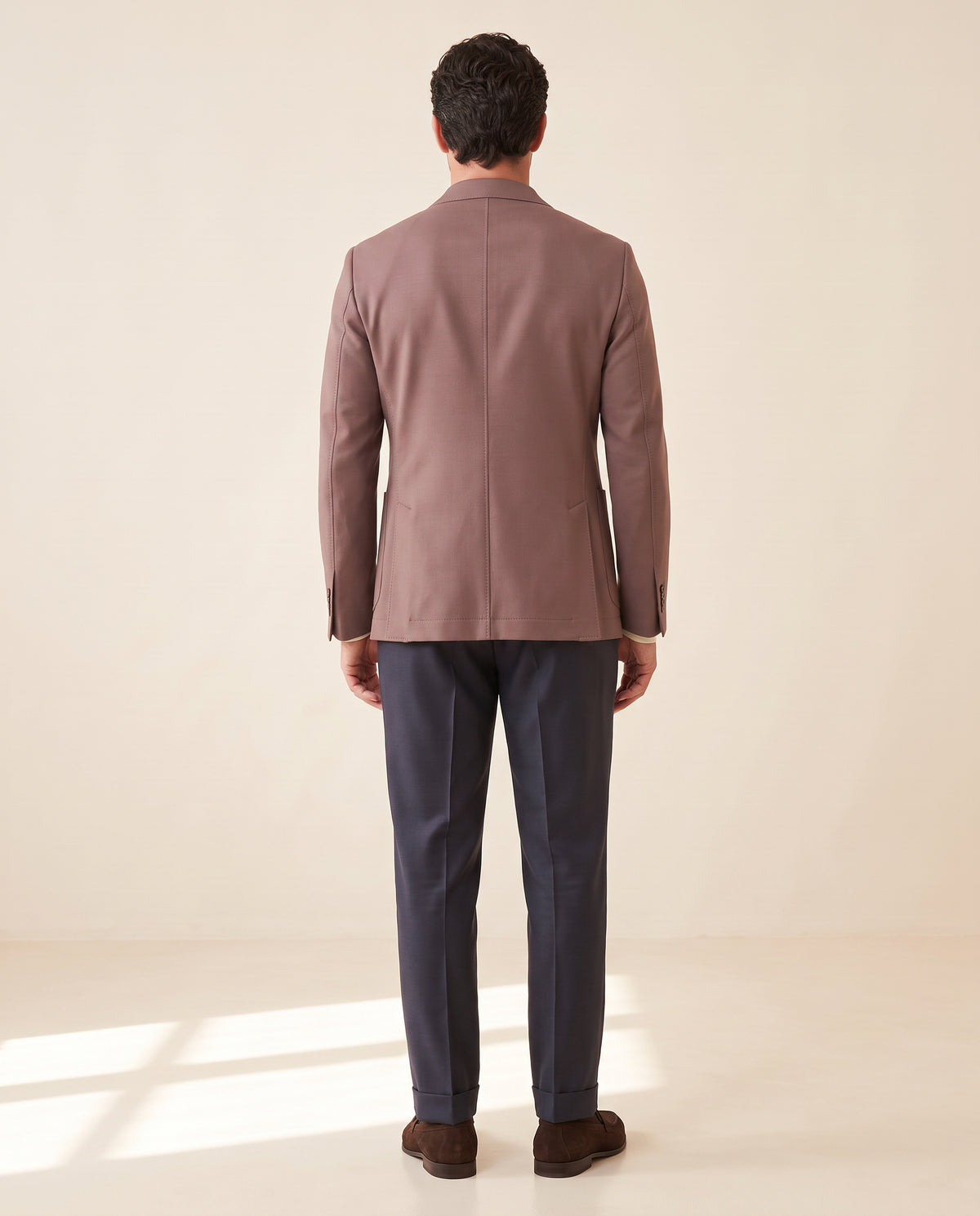 Circolo 1901 Cashmere-Touch Long-Sleeve Crewneck – OFF WHITE - Full Back Model