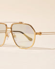 Vintage Frames Detroit Player XL Double Rope Edition 18KT Two-Tone Gold – Clear Flash Gold – YELLOW / WHITE GOLD / CLEAR FLASH GOLD - Three-quarter