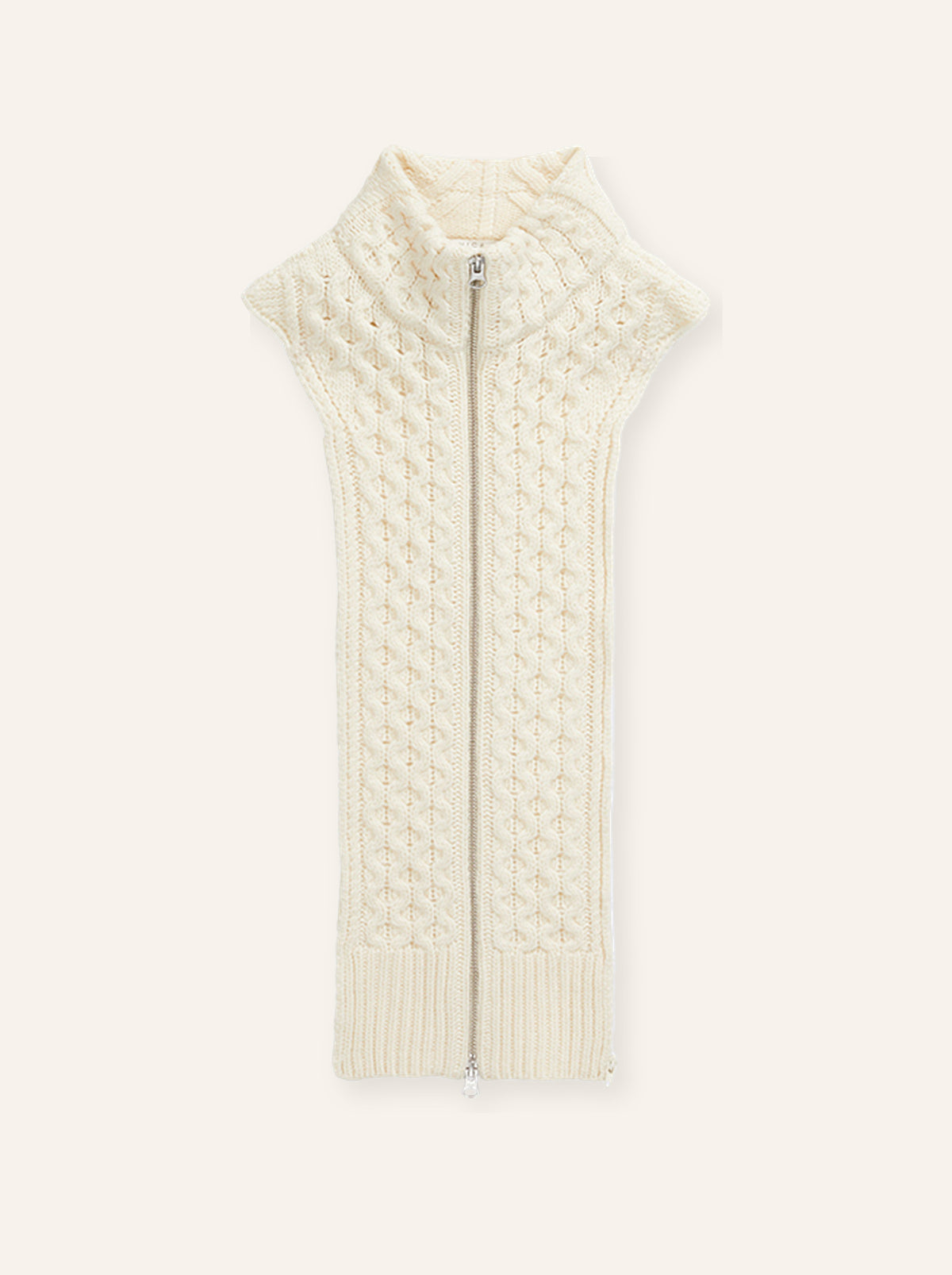 Upstate Wool Dickey — Ivory – IVORY - Isolated Front