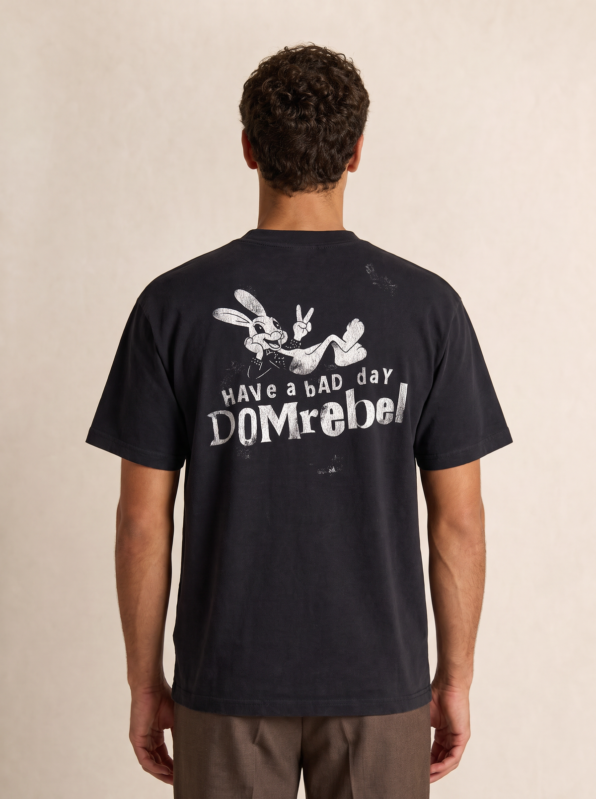 BAD BUNNY T-SHIRT - DOM REBEL – BLACK - Hero Back
