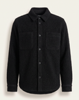 BOUCLÉ OVERSHIRT - LES DEUX – BLACK - Ghost Front
