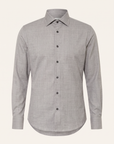 GORDON SC VIRGIN WOOL SHIRT – LIGHT GREY MELANGE - Ghost Front