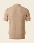 Ferrante SS Knit Button Shirt – Tan - Ghost Back