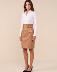 Cotton Stretch Classic Shirt – WHITE - Full Front Model