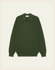 CHECK STRUCTURE KNITTED LS POLO - LES DEUX – RIFLE GREEN - Ghost Front