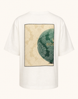 Bastille Damasc Printed T-Shirt Ball — White — Ghost Mannequin Back