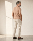 Ferrante SS Knit Button Shirt – Tan - Ghost Front