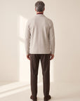 Gran Sasso Milano-Rib Shirt Jacket — Slate - SLATE - Full Back Model