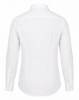 SAND Linen Dress Shirt – WHITE - Ghost Mannequin Back