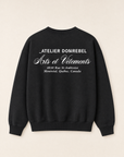 ART VETEMENTS SWEATSHIRT - DOM REBEL – BLACK - Ghost Mannequin Back