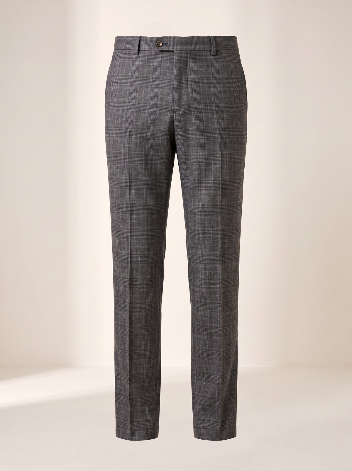Brandon Glen-Plaid Trousers – SAND – DARK GREY - Ghost Front