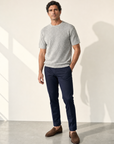 Ferrante Textured Linen T-Shirt – Grey - Hero Front