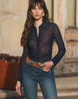 ISOLA L/S MESH BUTTON UP