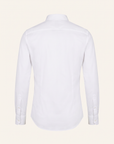 Cotton Stretch Classic Shirt – WHITE - Ghost Mannequin Back
