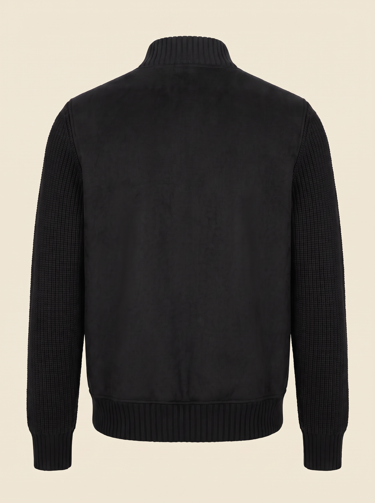ECO SHEARLING AND SUPER GEELONG JACKET – BLACK - Ghost Back