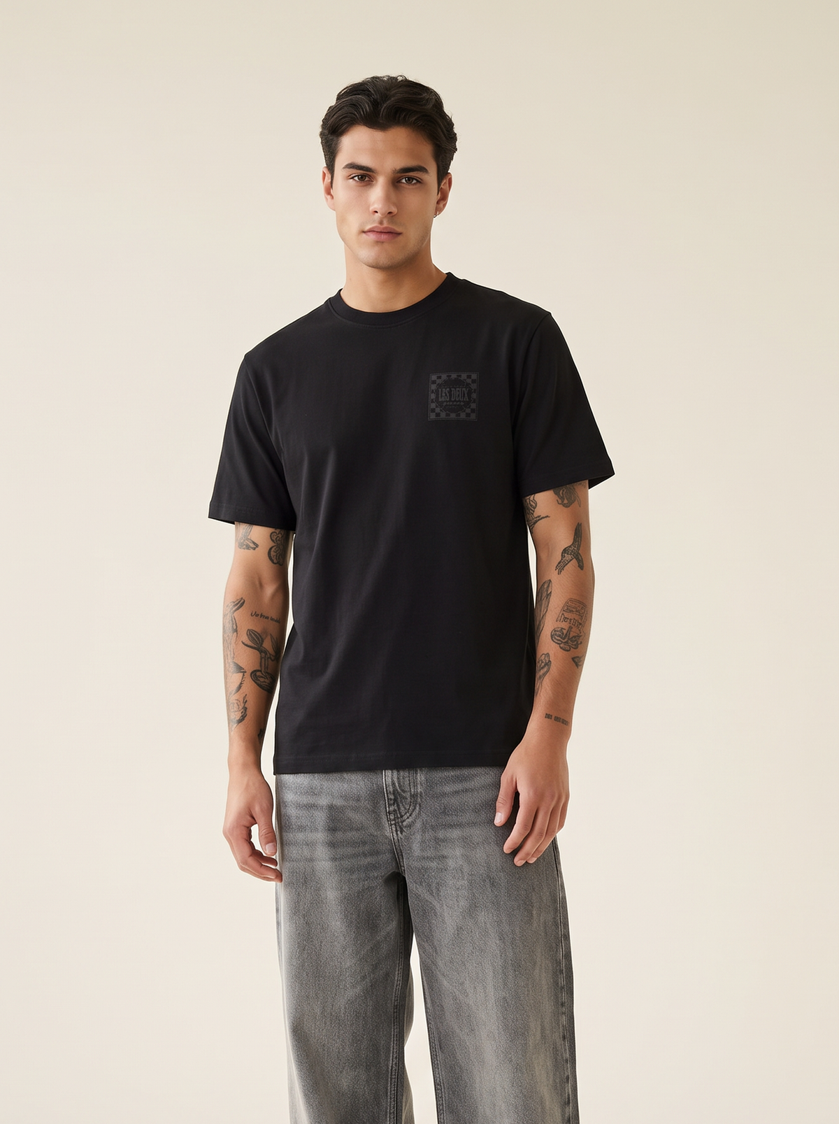 GOODS T-SHIRT - LES DEUX – BLACK - Hero Front