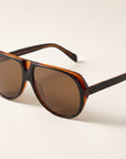 Vintage Frames Lebowski Black & Brown Acetate – Brown – BLACK / BROWN / BROWN - Three-quarter