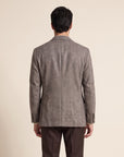 Star Easy Herringbone Blazer – SAND – GREY BROWN - Hero Back