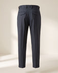Briglia Quartieris Double-Pleat Side-Adjuster Trouser – NAVY - Ghost Mannequin Back