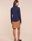 Organic Cotton Relaxed Shirt – MIDNIGHT - Full Back Model