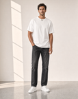 Bastille Damasc Printed T-Shirt Ball — White — On Model Front