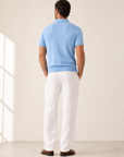 SAND Knit Johnny Collar – SKY - Full Back Model