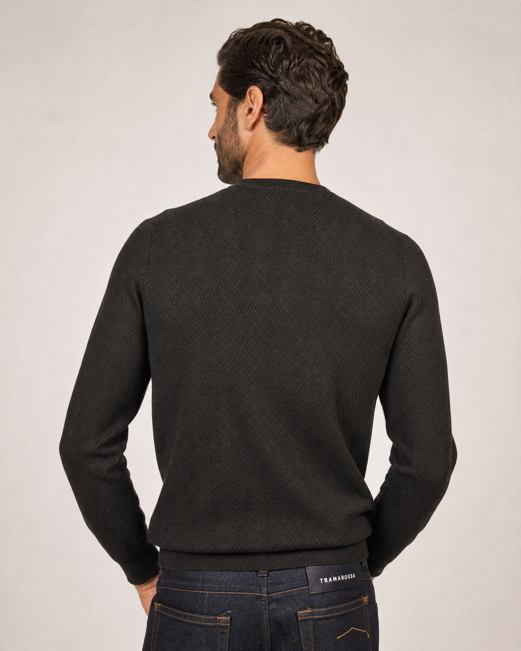 HERRINGBONE CREWNECK