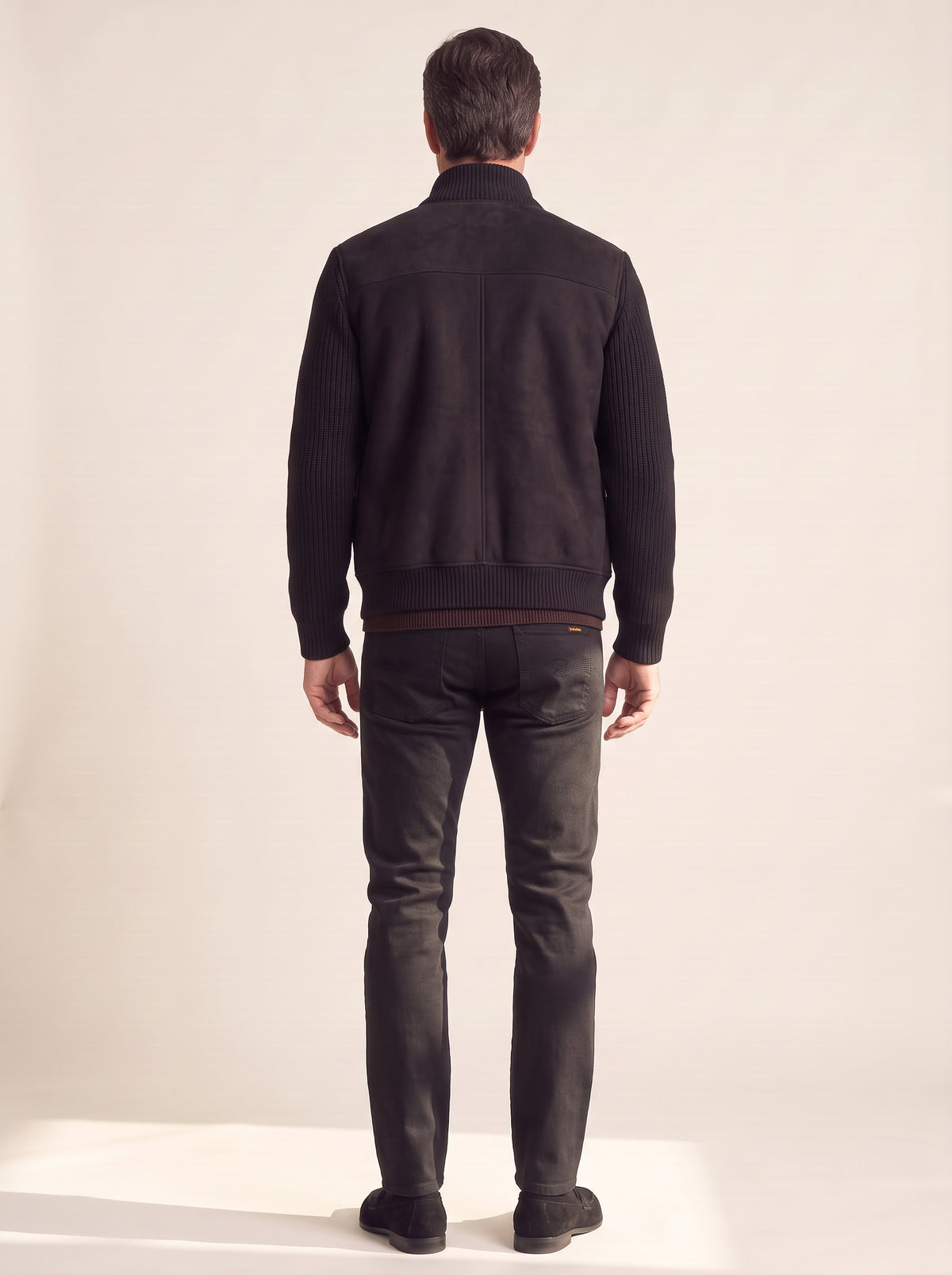 LEAN DEAN DRY EVERBLACK - NUDIE JEANS – DRY EVERBLACK - Full Back Model