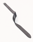 Paolo Vitale Suede Belt – GREY - Reverse & Tip Detail