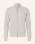 RICE STITCH FULL-ZIP CARDIGAN – SLATE - Ghost Front